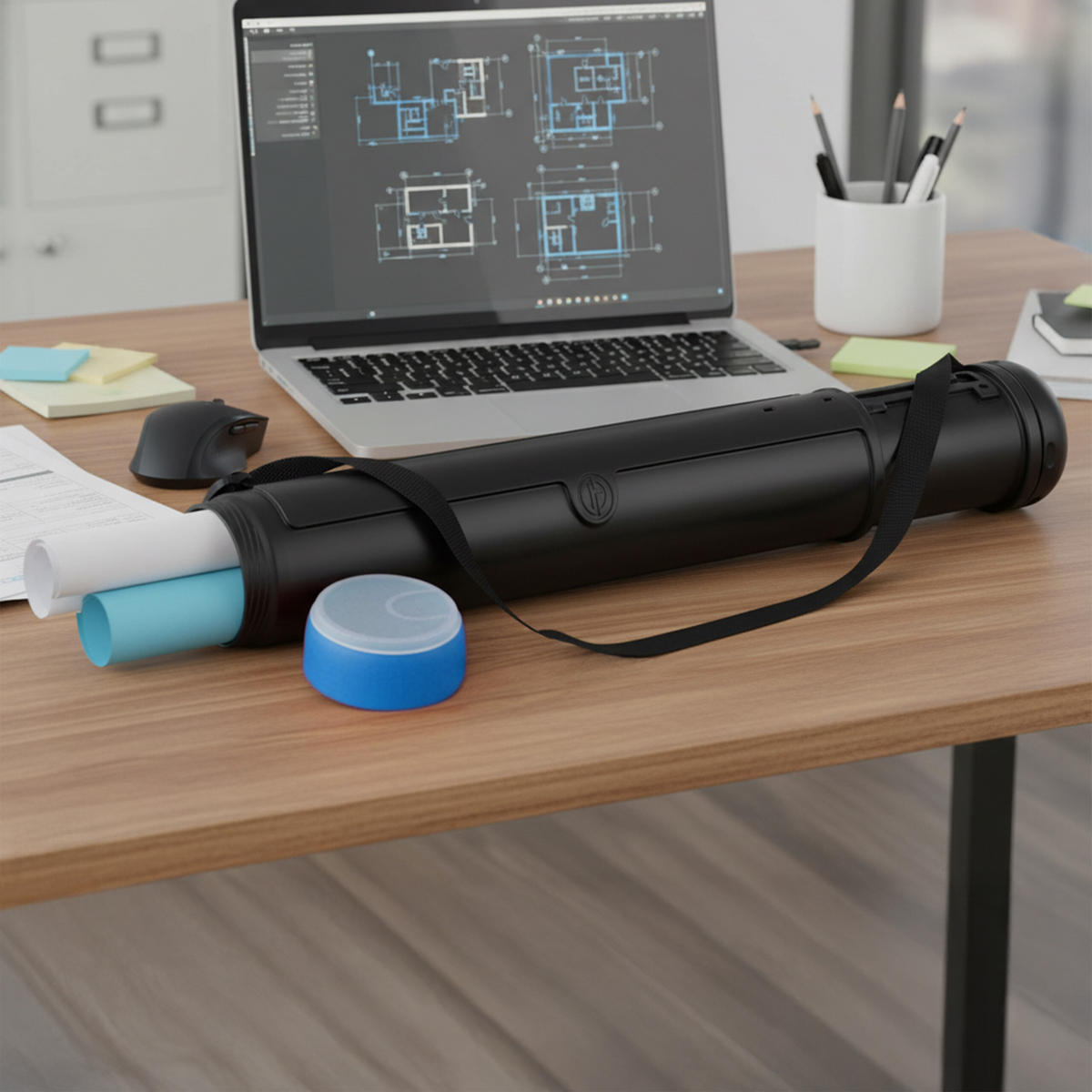 PLAGÁTOVÁ rúrka - čierna, plast (8.5/108/8.5cm) - Relaxdays