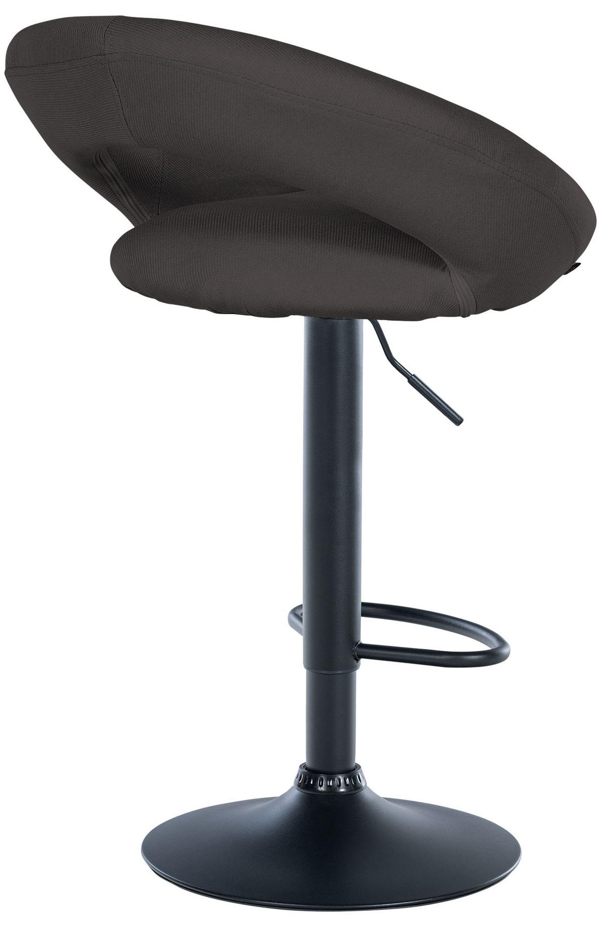 BARHOCKER Stoff dunkelgrau - Dunkelgrau/Schwarz, Textil/Metall (52/77/47cm) - CLP