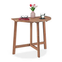 KLAPPTISCH - Braun, Holz (50/80/74cm) - Relaxdays