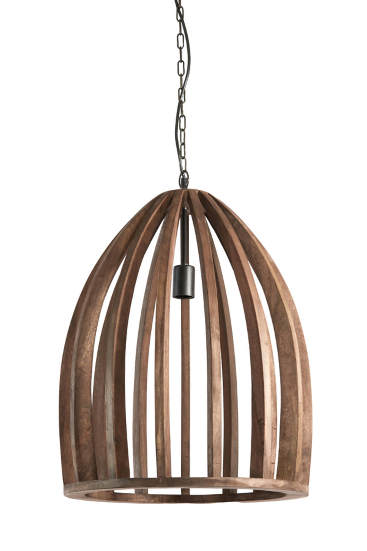 HÄNGELAMPE Haranka Braun Ø47/56 cm - Braun, Holz (47/47/56cm) - Light & Living