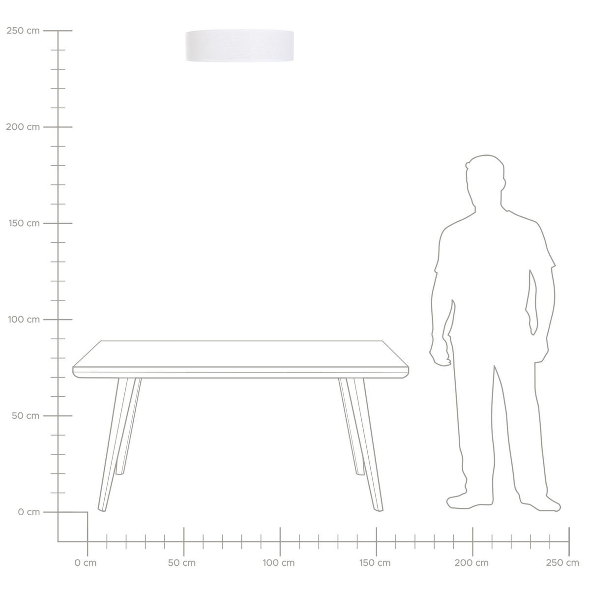 DECKENLAMPE Weiß Magno - Weiß, Papier (60/60/15cm) - Beliani