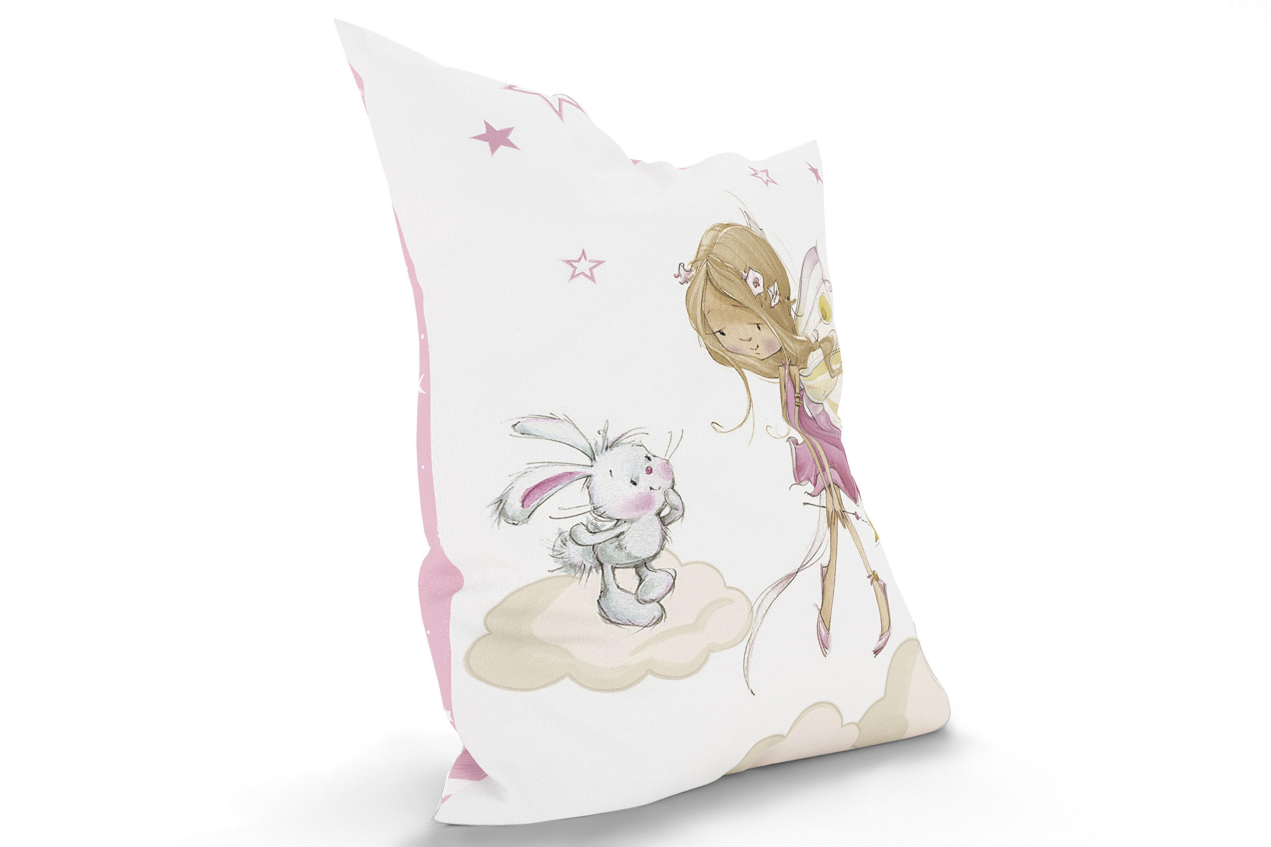 KINDER-SITZSACK - Little Fairy - Weiß/Rosa, Textil (100/25/135cm) - Green Bean