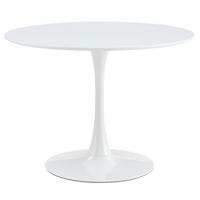 ESSTISCH Daya Weiß 100 x 100 - Weiß, Metall (100/100/73cm) - Kenay Home