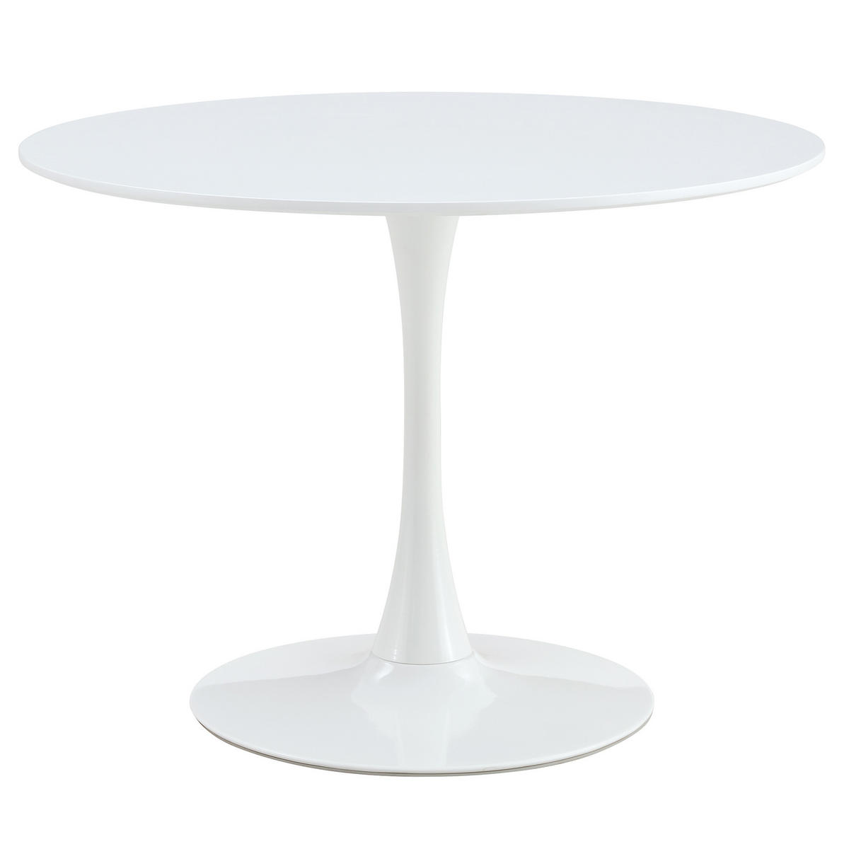 ESSTISCH Daya Weiß 100 x 100 - Weiß, Metall (100/100/73cm) - Kenay Home