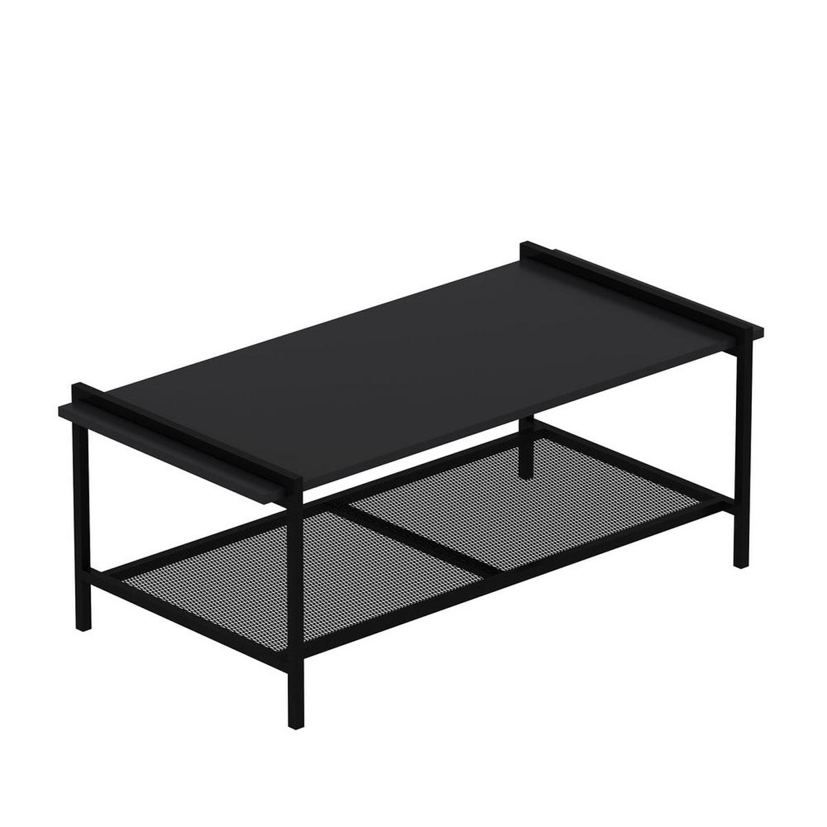 COUCHTISCH Lara mit Metallfüße Anthrazit 9185 - Anthrazit, Holzwerkstoff/Metall (60/120/45cm) - moebel17