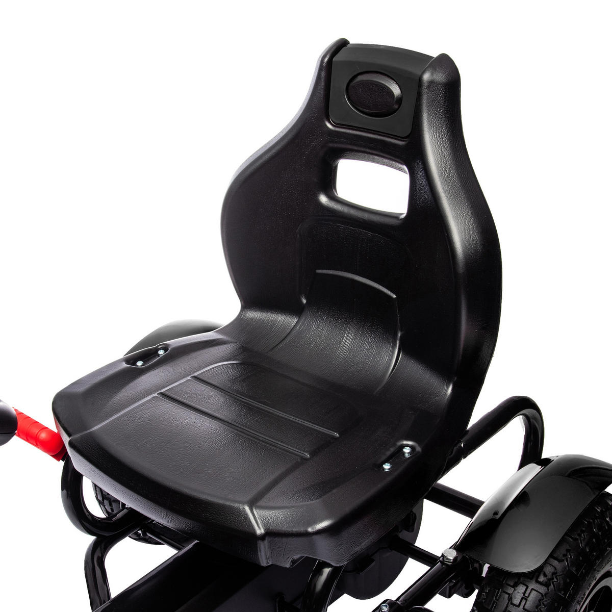KINDER-GOKART DE-06131 mit verstellbarem Sitz und Handbremse Schwarz - Schwarz, Kunststoff/Metall (121/58/61cm) - ComfortXL