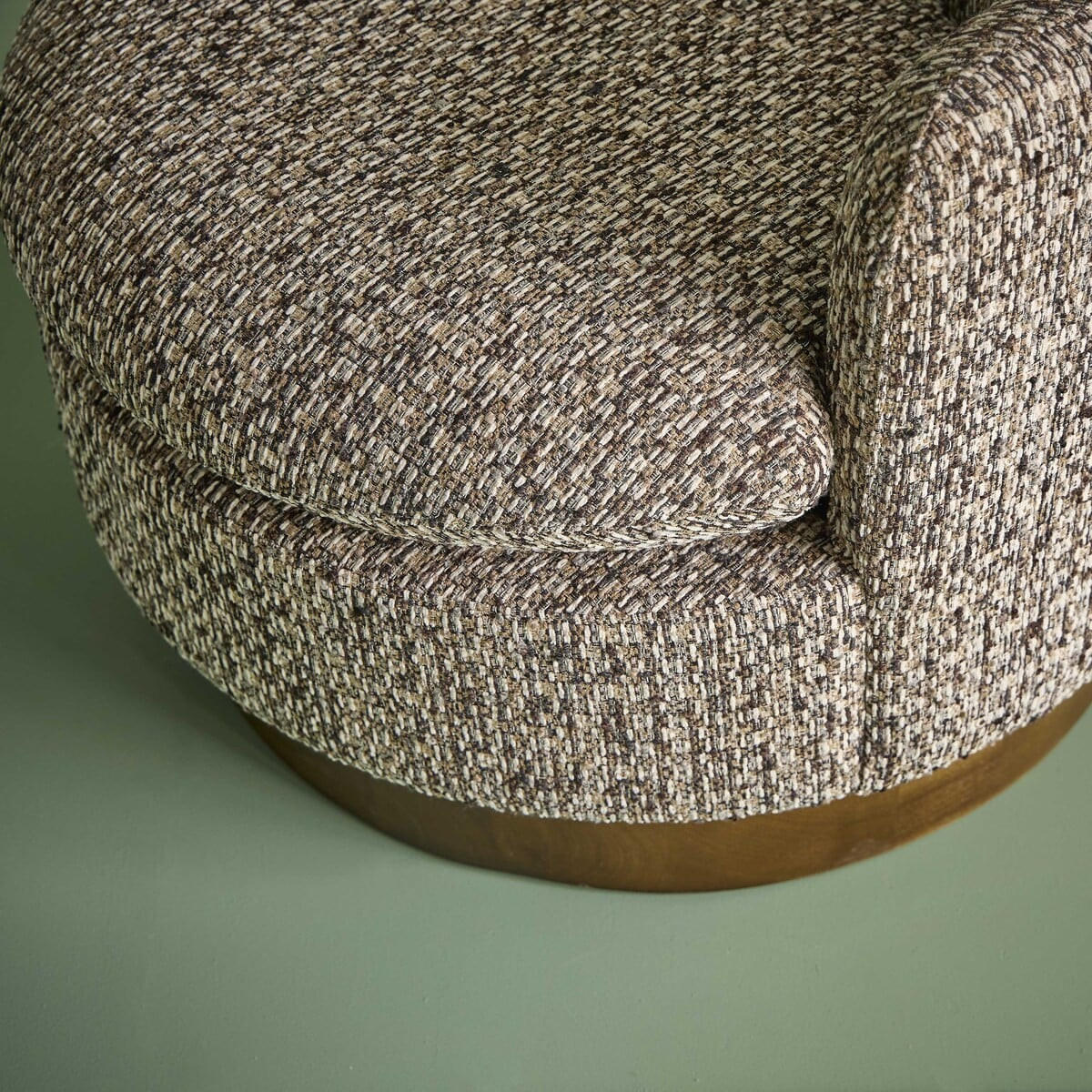 TWEED-DREHSESSEL brauner 75/75/75 cm - Braun, Textil (75/75/77cm) - Signature