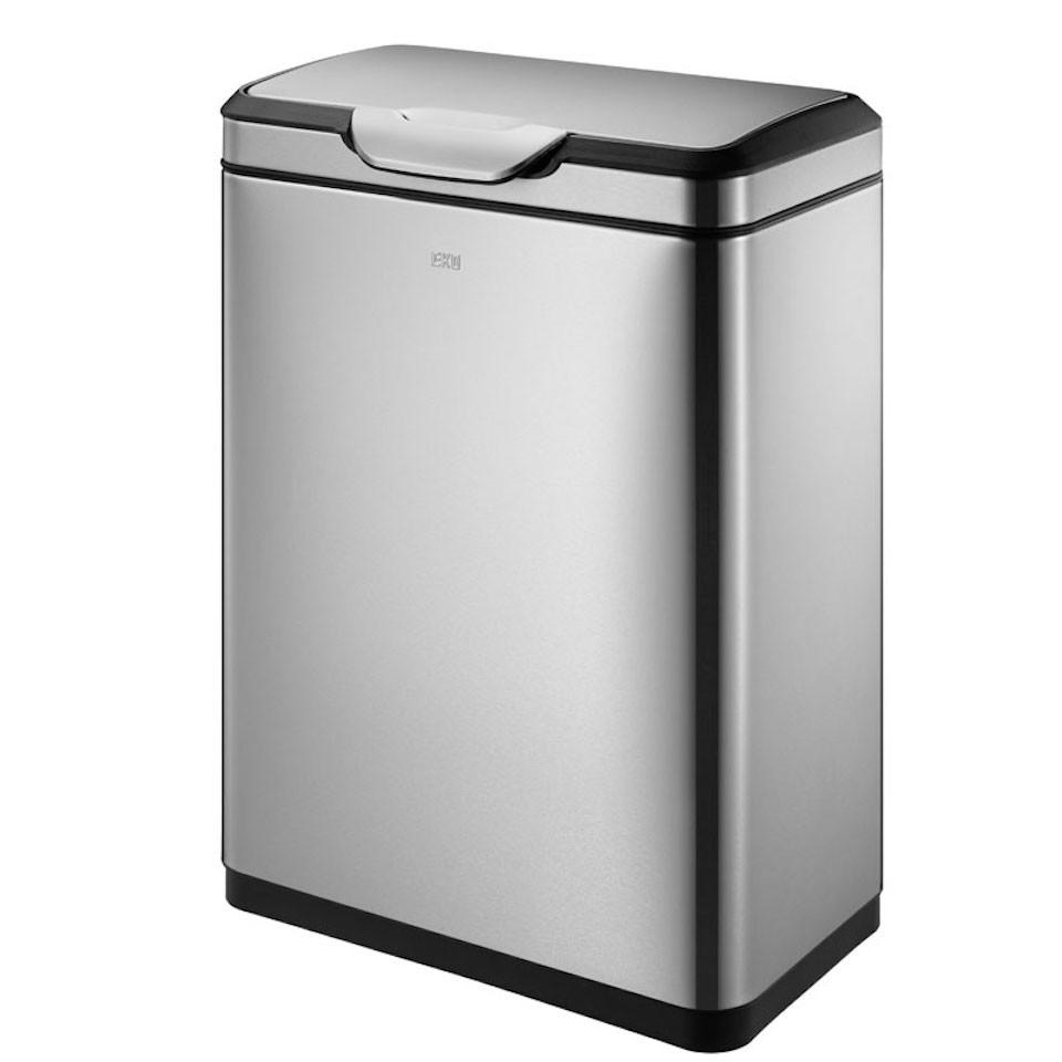 MÜLLEIMER 40 Liter 67,4x28x46 cm Silber - Silberfarben, Metall (29/67.4/46cm) - PROREGAL