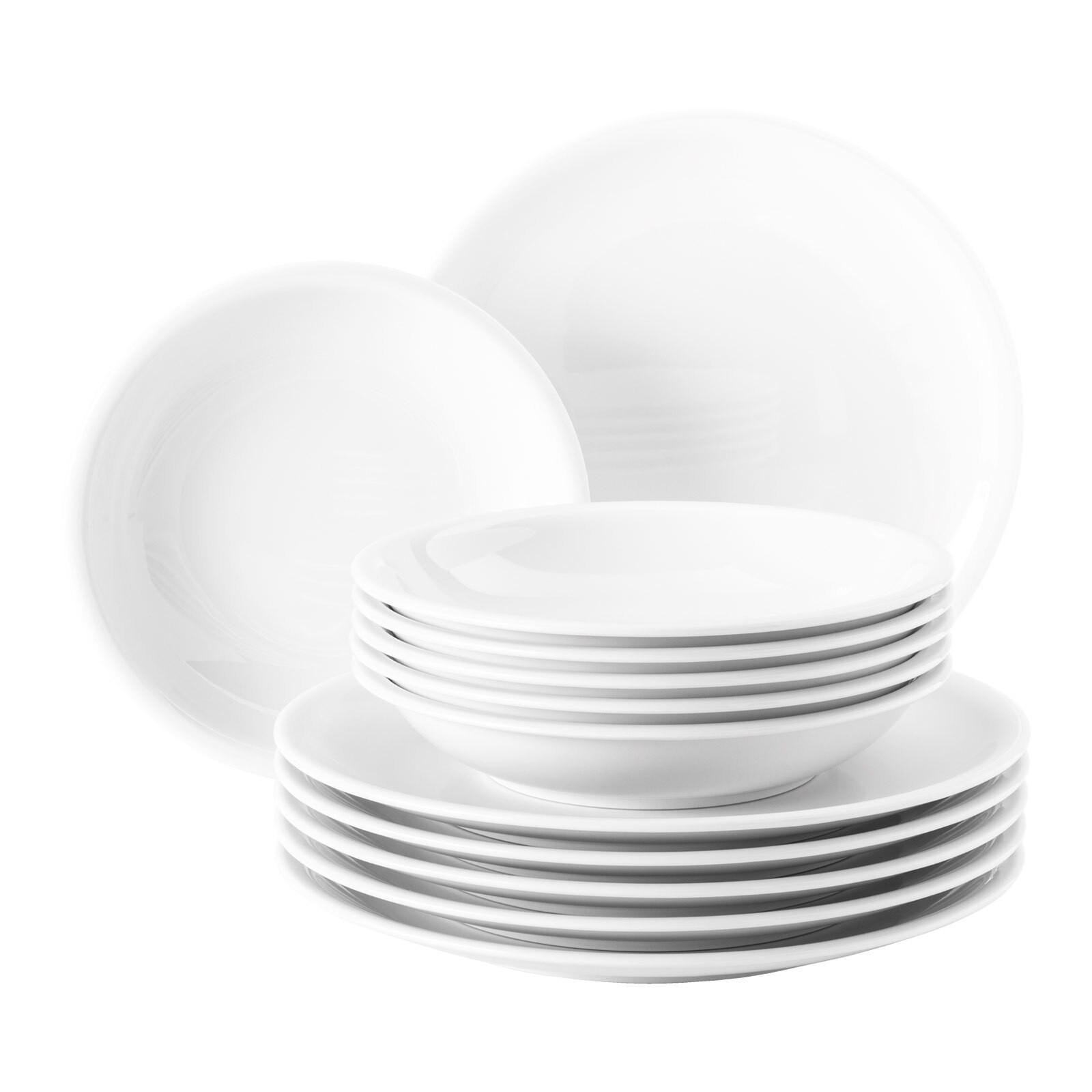 TAFELSERVICE Compact Weiß weiß 12er Set - Weiß, Keramik (32.3/23.5/32.3cm) - Seltmann Weiden
