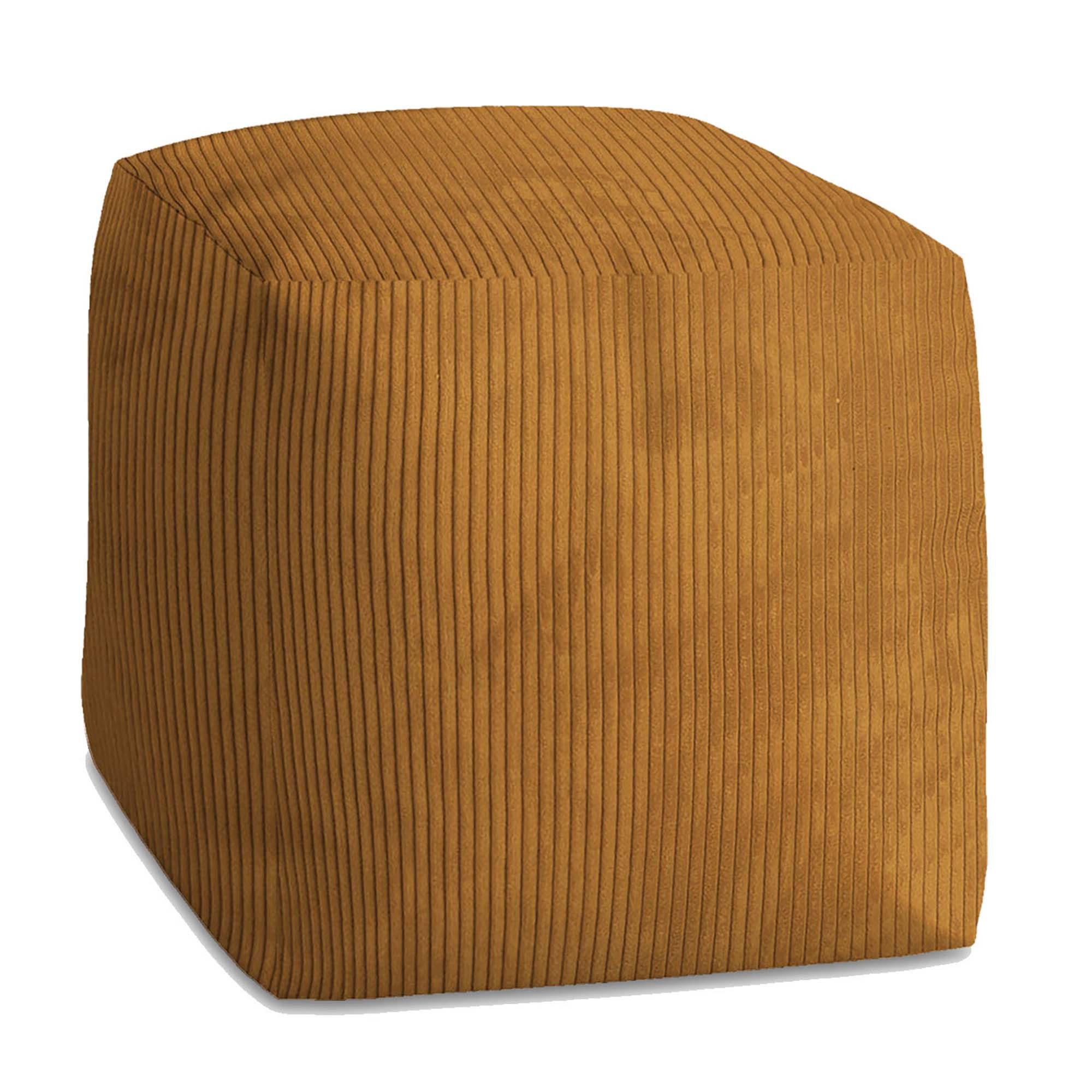 SITZSACK CUBE Sugar Cookie - Hellbraun, Textil (60/60/60cm) - Dreamroots