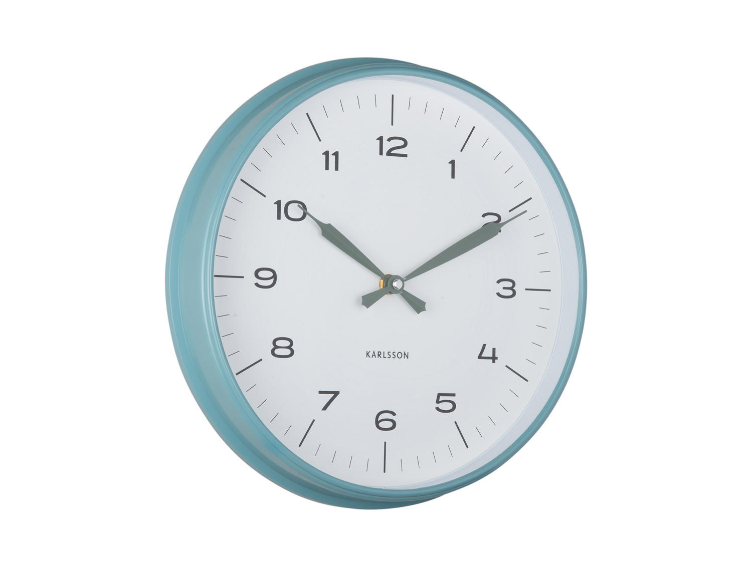 WANDUHR Modern Factory Ø30 cm - Blau, Kunststoff (30/4.5/30cm) - Karlsson