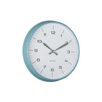 WANDUHR Modern Factory Ø30 cm - Blau, Kunststoff (30/4.5/30cm) - Karlsson