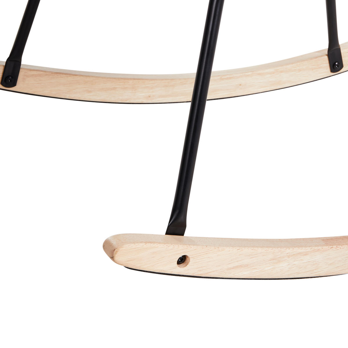 SCHAUKELSESSEL Cremeweiß Viken - Weiß/Braun, Textil (66/87/74cm) - Beliani