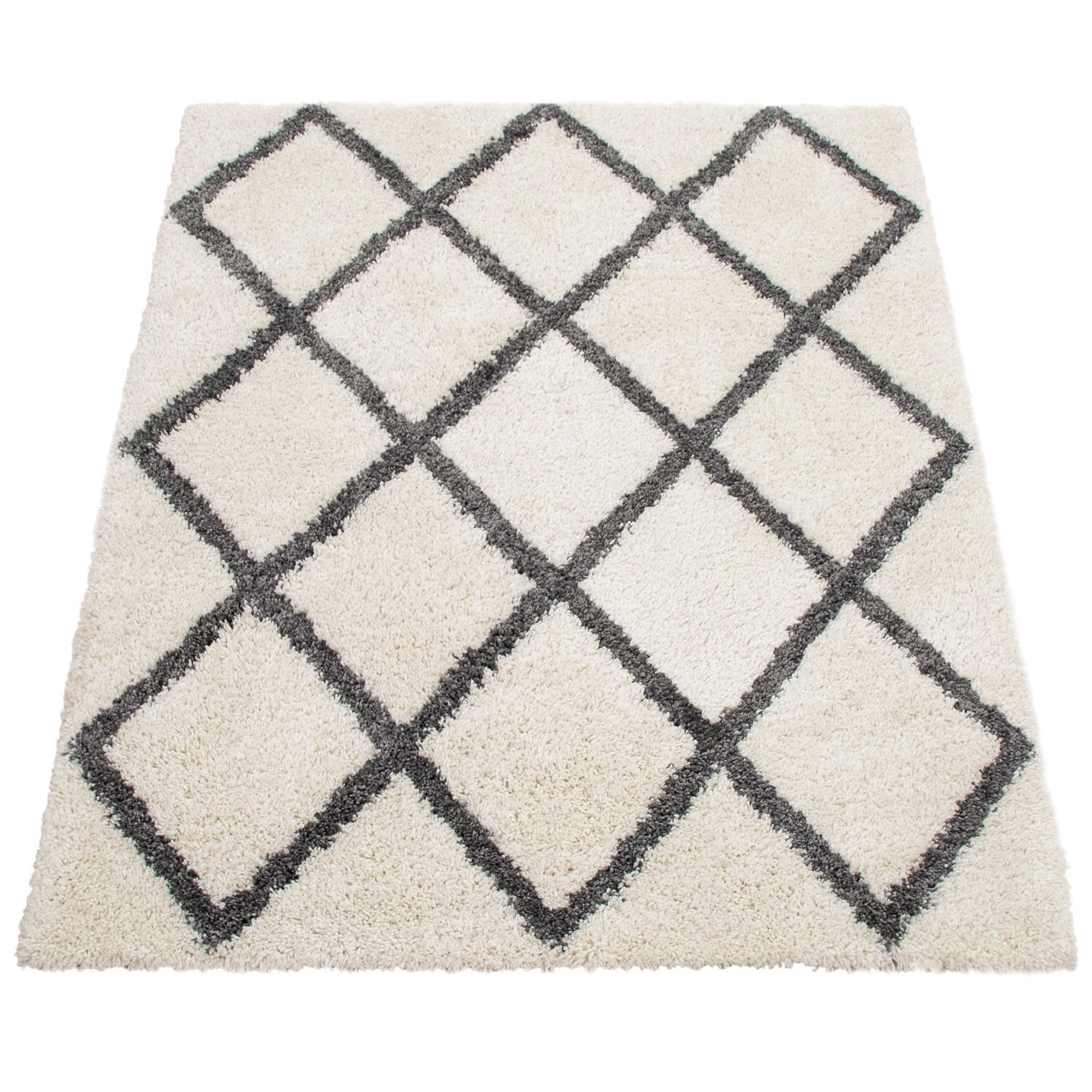 HOCHFLORTEPPICH 80/150 cm Arezzo 681 - Weiß, Textil (80/150cm) - Paco Home