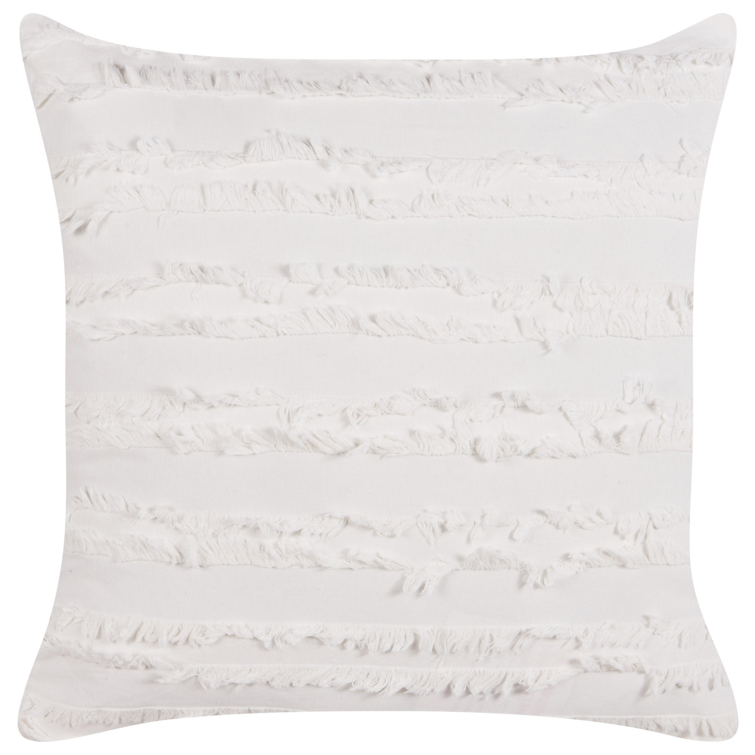 Dekokissen Weiß 45/45 cm Makneh - Weiß, Naturmaterialen (45/45cm) - Beliani