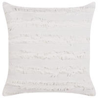 Dekokissen Weiß 45/45 cm Makneh - Weiß, Naturmaterialen (45/45cm) - Beliani