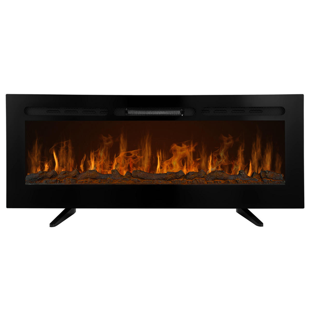 ELEKTROKAMIN Einbau Wandkamin 127cm - Schwarz, Metall (127/1/15cm) - Monstershop