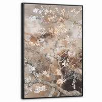 LEINWAND Bilder mit Rahmen - Mandelblüte - Kunst - Van Gogh - Beige - Abstrakt - 60x90 - Braun, Textil (60/90cm) - MuchoWow