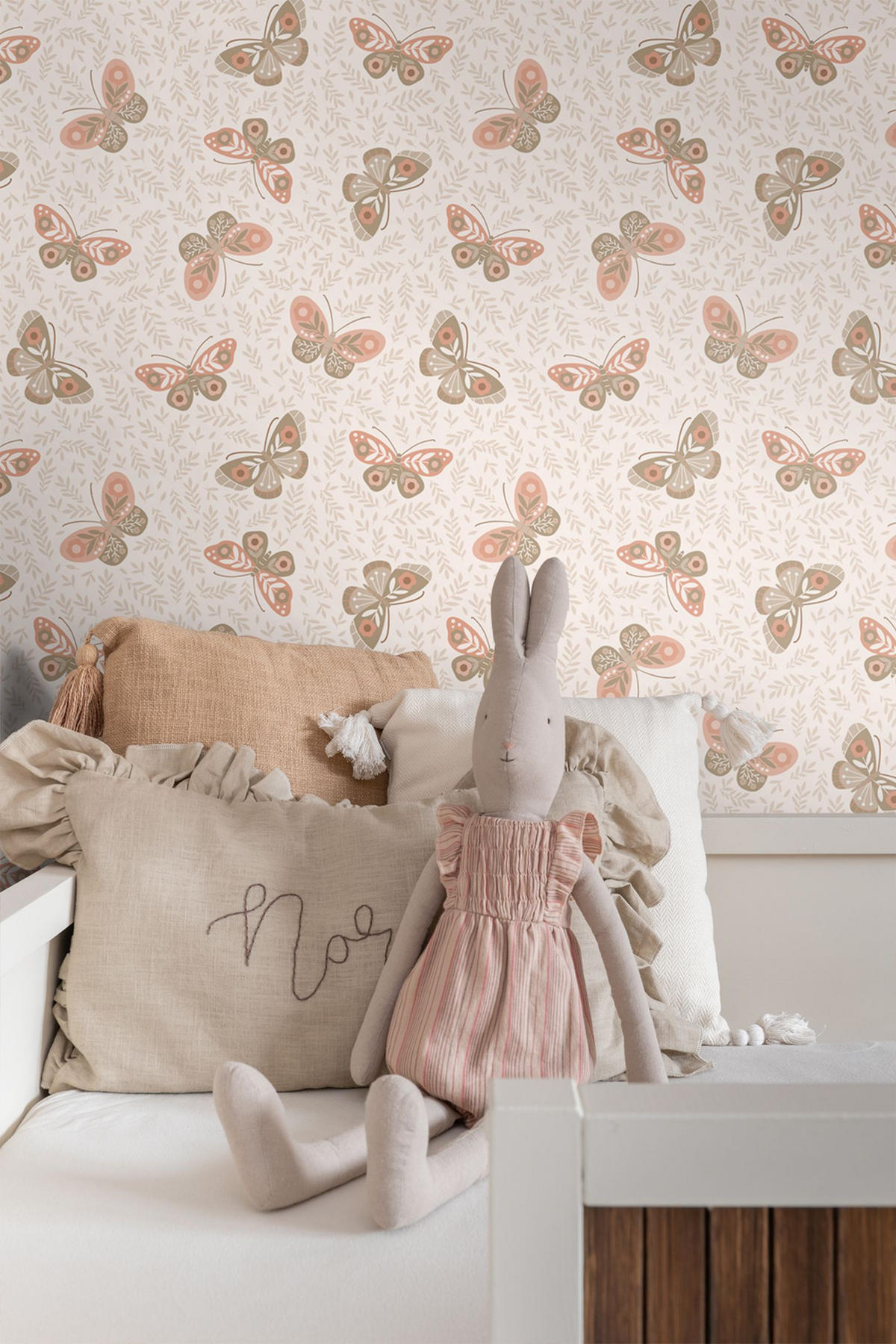 TAPETE Schmetterlinge 50 x 900 cm - Beige, Papier (50/0.1cm) - ESTAhome