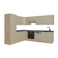ECKKÜCHE Fame-Line Eiche Paneel/Goldkraft Eiche 227 x 287 cm , AP Anthrazit - Honigeiche/Hellbraun, Holzwerkstoff (227/81.6/60cm) - Vicco