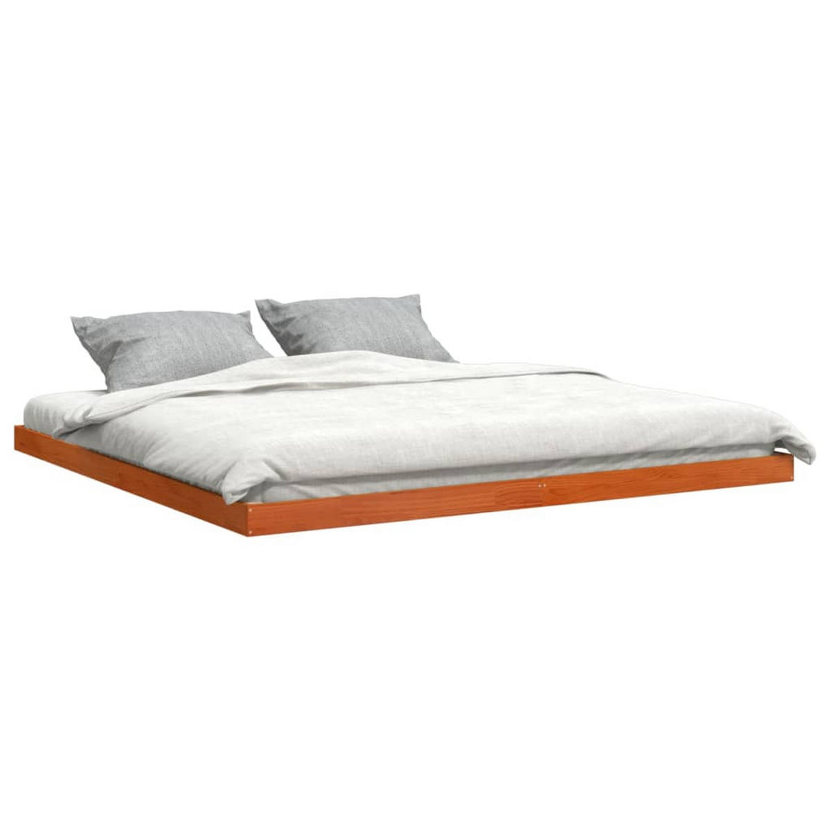 MASSIVHOLZBETT Wachsbraun 180/200 Cm Kiefer - Braun, Holz (180/200cm) - vidaXL