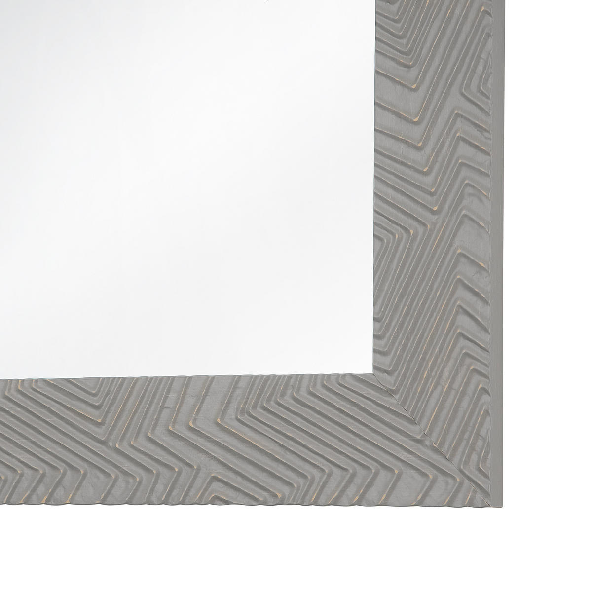 WANDSPIEGEL graurechteckig60/91cmNEVEZ Nevez - Grau, Kunststoff (60/91/2cm) - Beliani