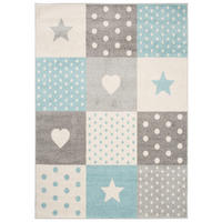 TEPPICH LAZUR Weiß 200/290 cm - Hellgrau/Hellblau, Kunststoff (200/290cm) - Tapiso