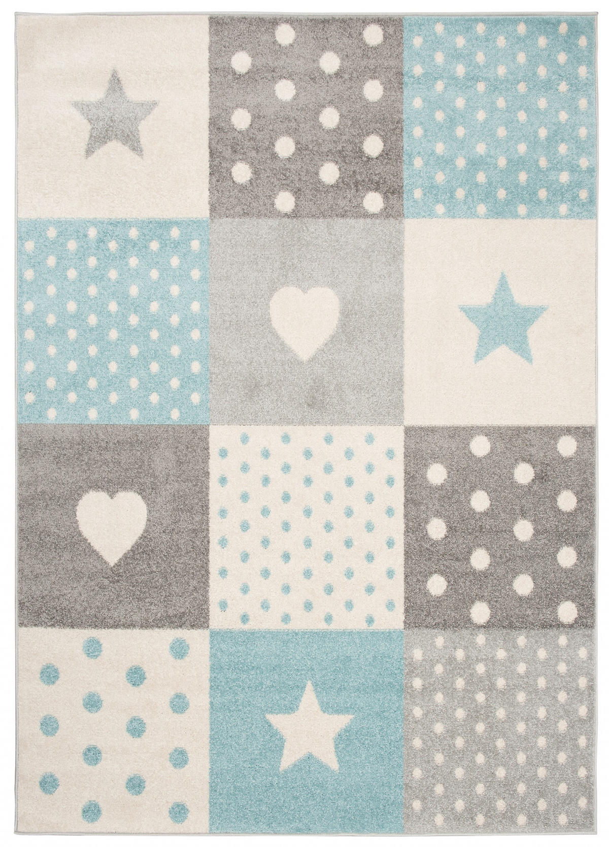 TEPPICH LAZUR Weiß 200/290 cm - Hellgrau/Hellblau, Kunststoff (200/290cm) - Tapiso