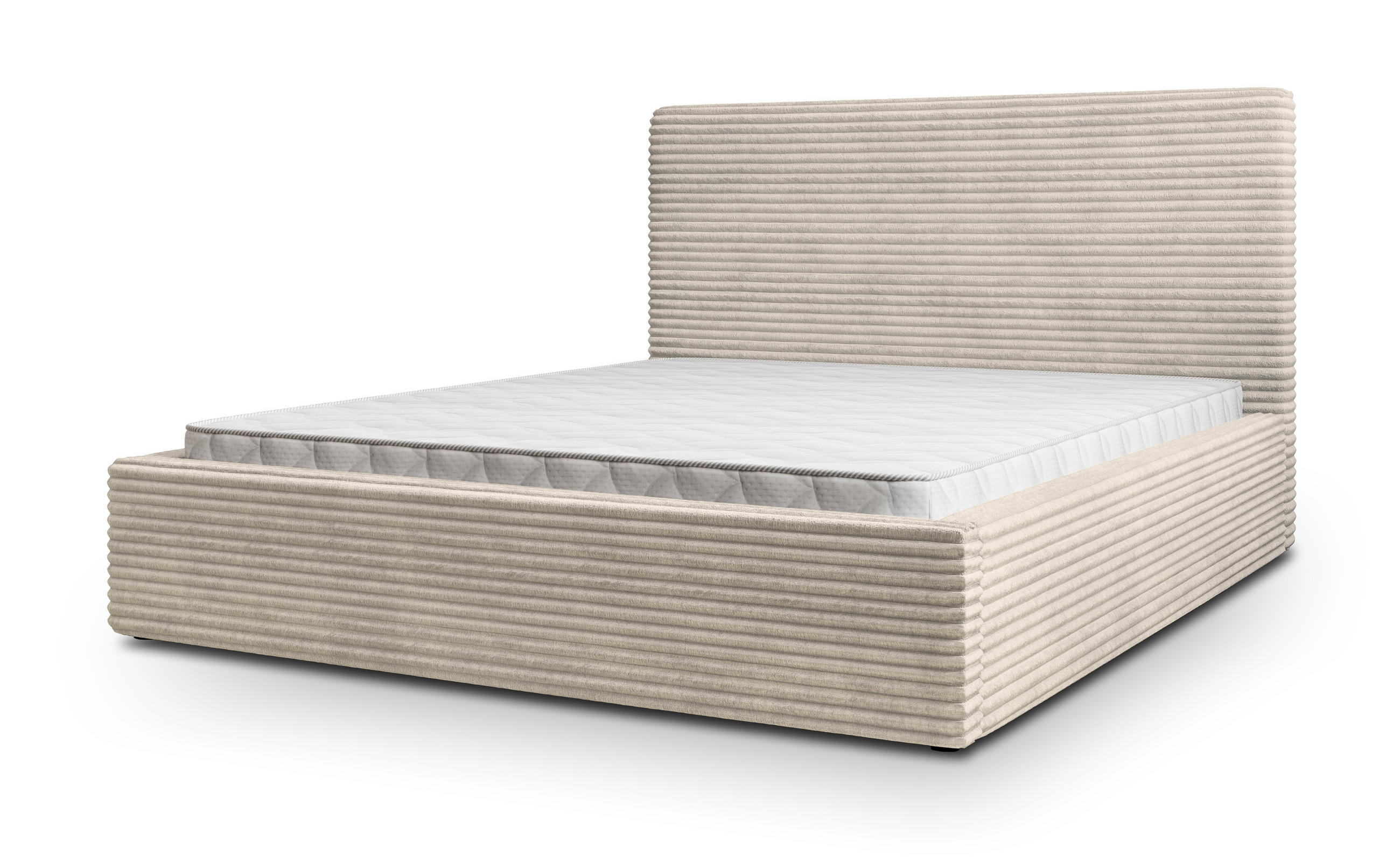 POLSTERBETT MIRETTI 140x200 cm mit Bettkästen - Creme - Creme, Holz (140/200cm) - MASSENO