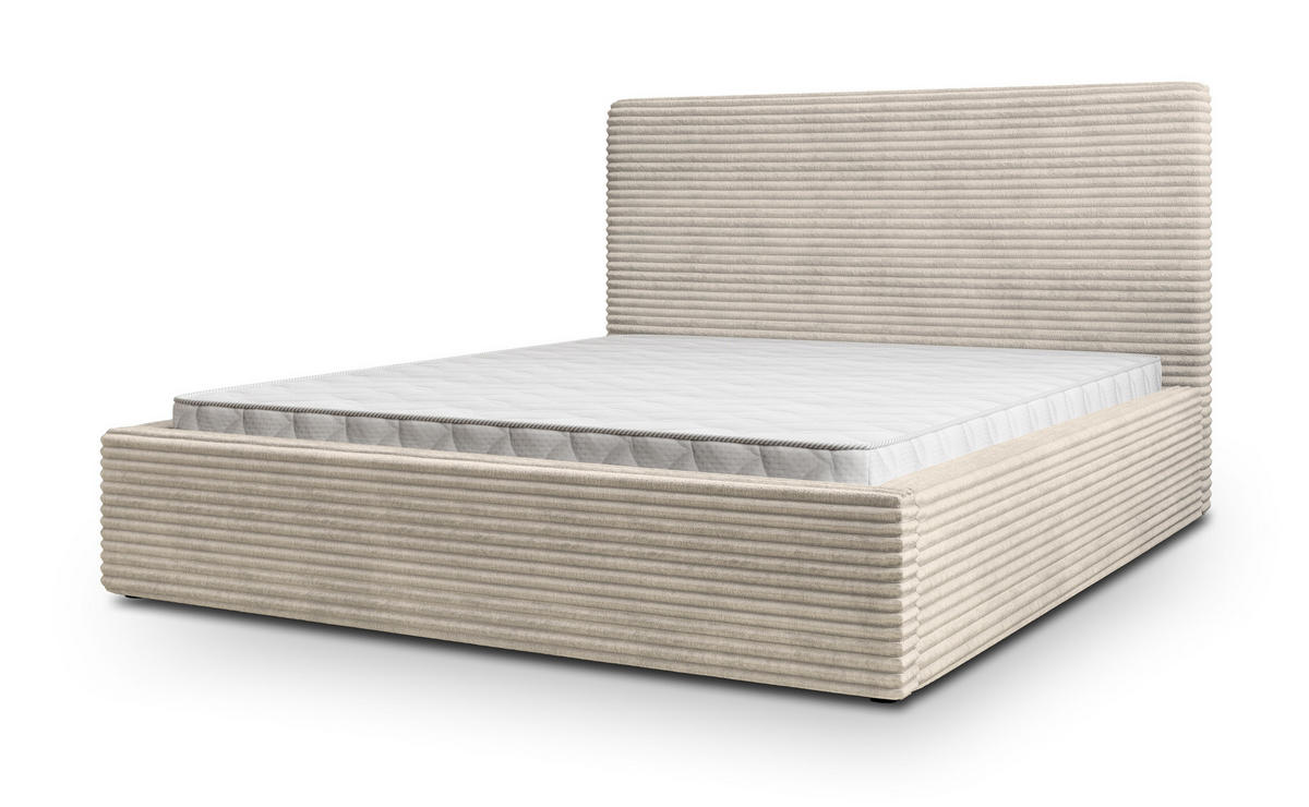 POLSTERBETT MIRETTI 140x200 cm mit Bettkästen - Creme - Creme, Holz (140/200cm) - MASSENO