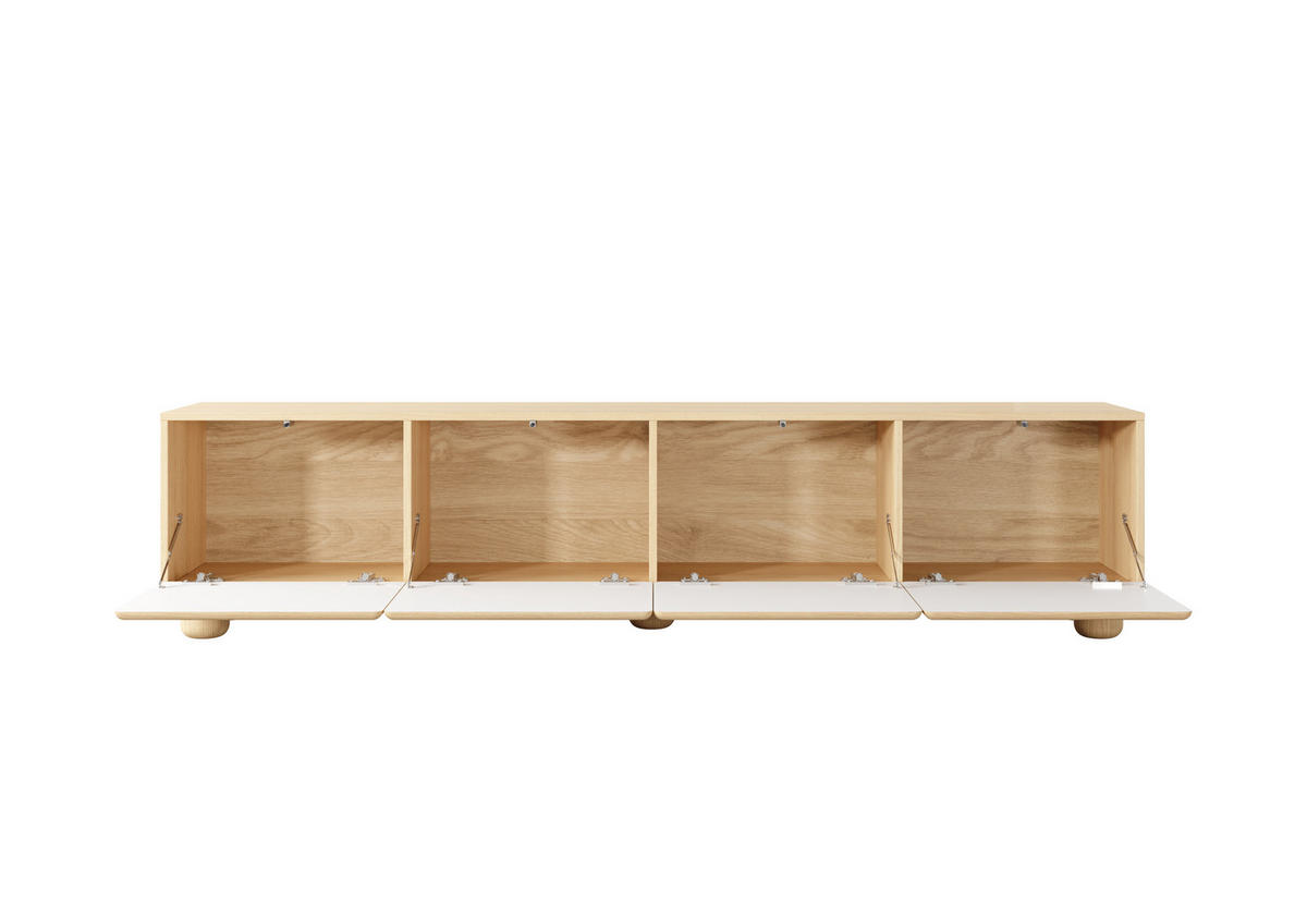 TV-SCHRANK: Vicenza-Eiche, 199,7 x 46,7 x 38 cm - Eichefarben, Holzwerkstoff (199.7/46.7/38cm) - 3XE LIVING