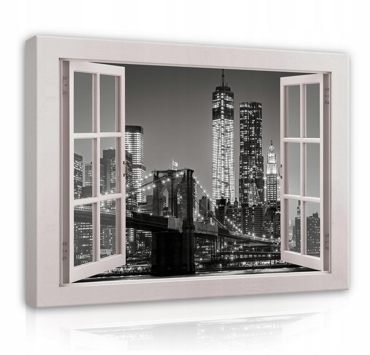 LEINWAND BILDER Stadt New York Wohnzimmer 80x60 - Multicolor, Holzwerkstoff (80/60cm) - Wallarena