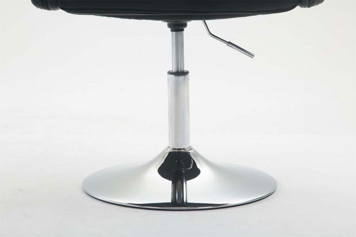 SESSEL Lederlook schwarz - Schwarz, Textil/Metall (58/80/48cm) - CLP