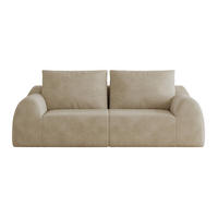 POHOVKA zo ženilkovej látky v khaki farbe - piesková, textil (95/85/190cm) - Flora Grace