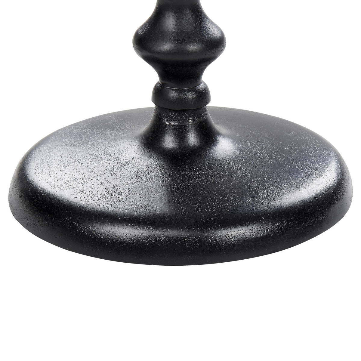 BEISTELLTISCH Aluminium schwarz rund 30 cm Atapo - Schwarz, Metall (30/30/55cm) - Beliani