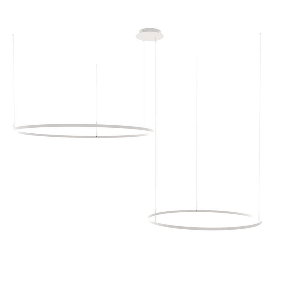 LED-HÄNGELEUCHTE 2er Ring Weiß Ø 150 | 120cm - Weiß, Metall (1.3/150/3.3cm) - s.luce