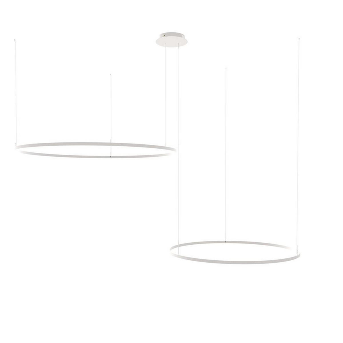 LED-HÄNGELEUCHTE 2er Ring Weiß Ø 150 | 120cm - Weiß, Metall (1.3/150/3.3cm) - s.luce