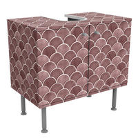 WASCHBECKENUNTERSCHRANK Fischschuppen Fliesen Keramikoptik Rosa 60/55/35 cm - Rosa, Holzwerkstoff (60/55/35cm) - Bilderwelten