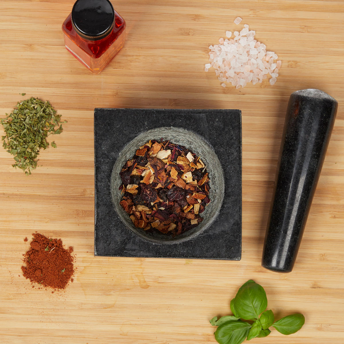 MÖRSER - Schwarz, Stein (11/9.5/11cm) - Relaxdays