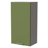 HÄNGESCHRANK Brerra W4/50 Grau / RAL 6025 farngrün Matt 50 / 32,5 / 96cm - Grau/Grün, Holz/Holzwerkstoff (50/96/32.5cm) - Feldmann-Wohnen