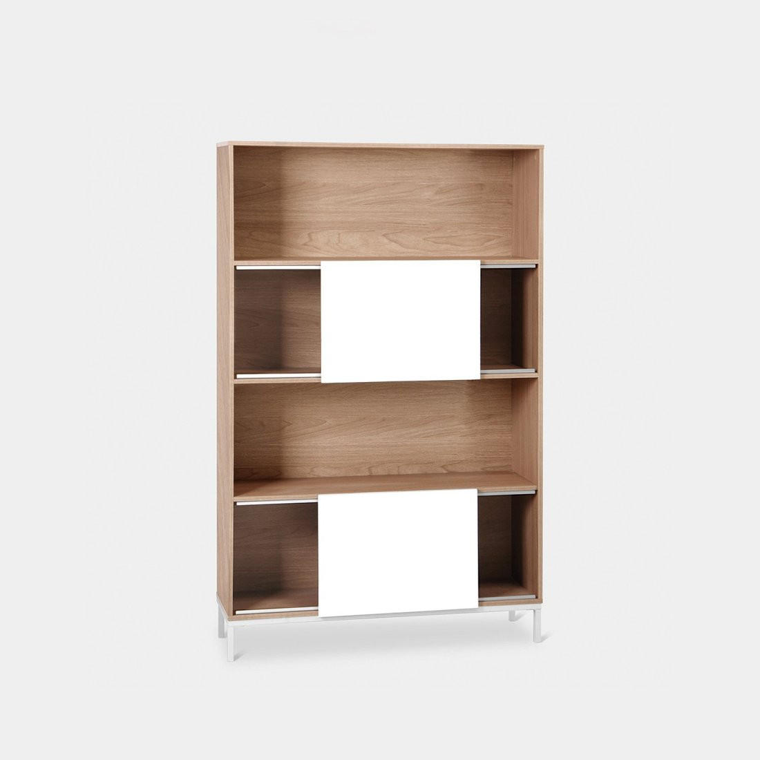 BÜCHERREGAL Denver Zweifarbig 110 cm x 174 cm - Multicolor, Holzwerkstoff (110/174/32cm)