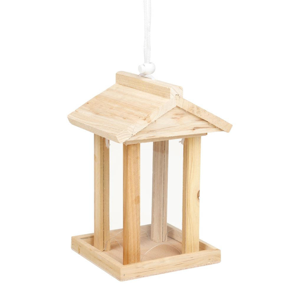 Haushalt International Vogelfutterhaus Transparent 14.5x22x14.5 cm