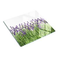 GLASPLATTE 60x52 cm Lavendelblüten - Lila, Glas (60/0.4/52cm) - TULUP