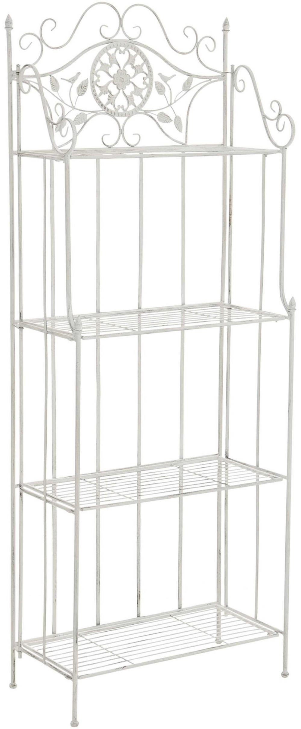STANDREGAL Metall Antik Weiß - Weiß, Metall (66/175/32cm) - CLP