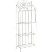 STANDREGAL Metall Antik Weiß - Weiß, Metall (66/175/32cm) - CLP