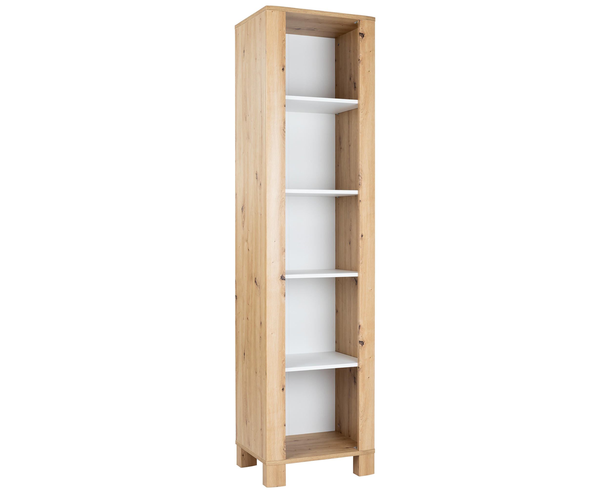 arthur berndt Standregal Eiche Artisan, Weiß 50x195x40 cm