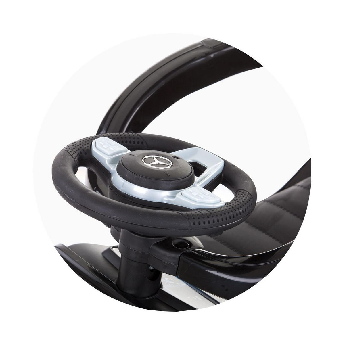 RUTSCHER Mercedes Benz G350d 2 in 1 schwarz 2 in 1 Schubstange Dach Musik, Trittstufe - Schwarz, Kunststoff (85/40/95cm) - Chipolino