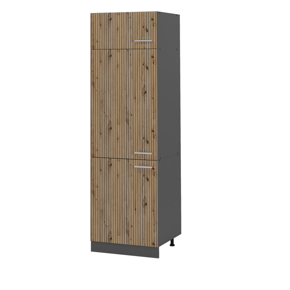 KYLSKÅP R-Line Hantverks ek 60 cm Ek Artisan, Antracit 206.8/60/57.2 cm