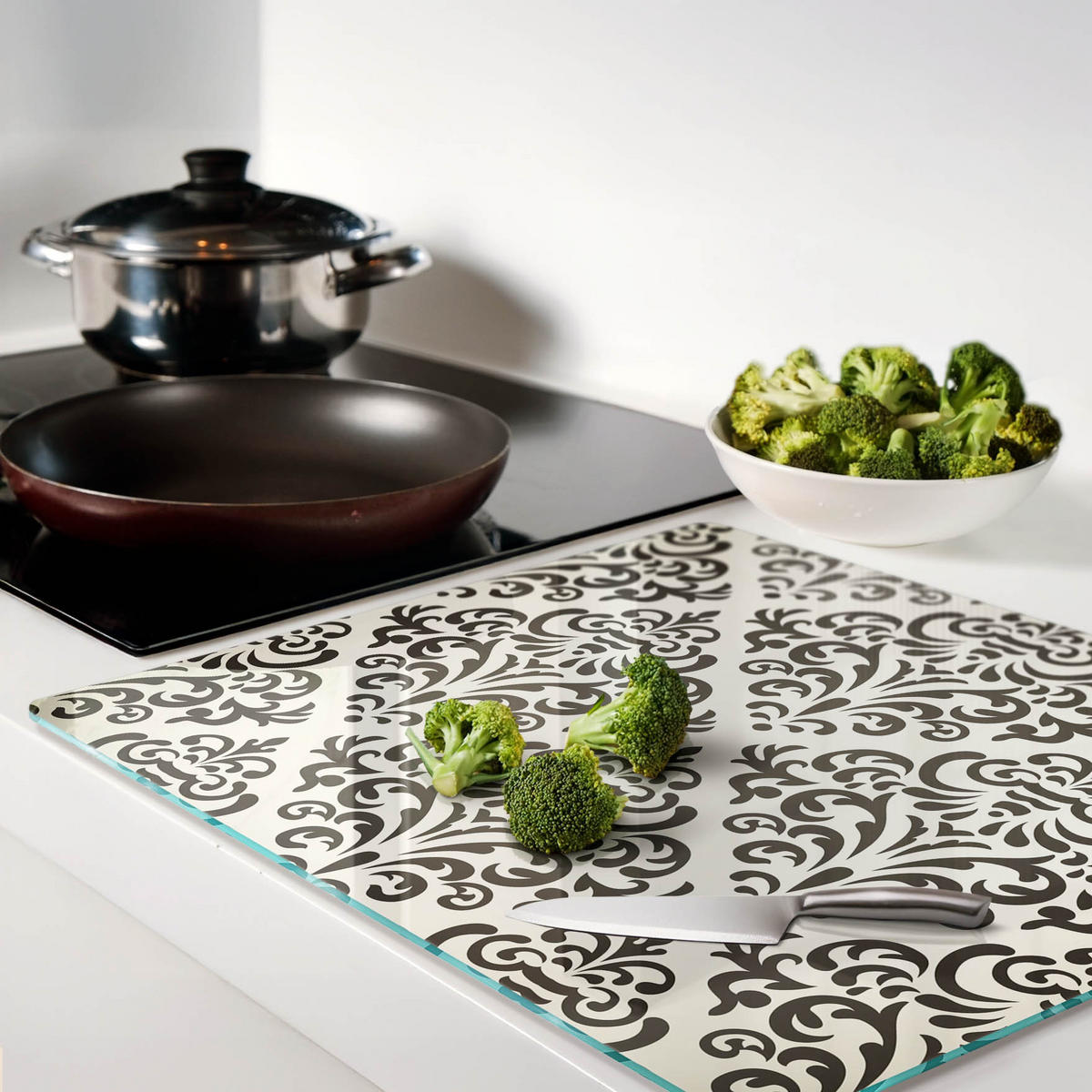 GLASPLATTE 60x52 cm Dekorationen - Braun, Glas (60/0.4/52cm) - TULUP