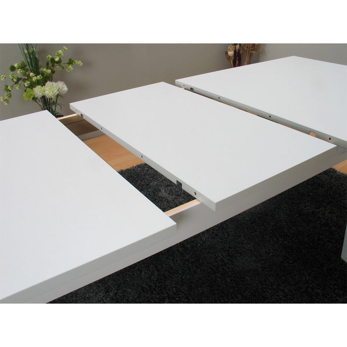 ESSGRUPPE 7-TLG. Venedig Weiß, Grau - Grau, Holzwerkstoff/Textil (95/76/276cm) - ebuy24